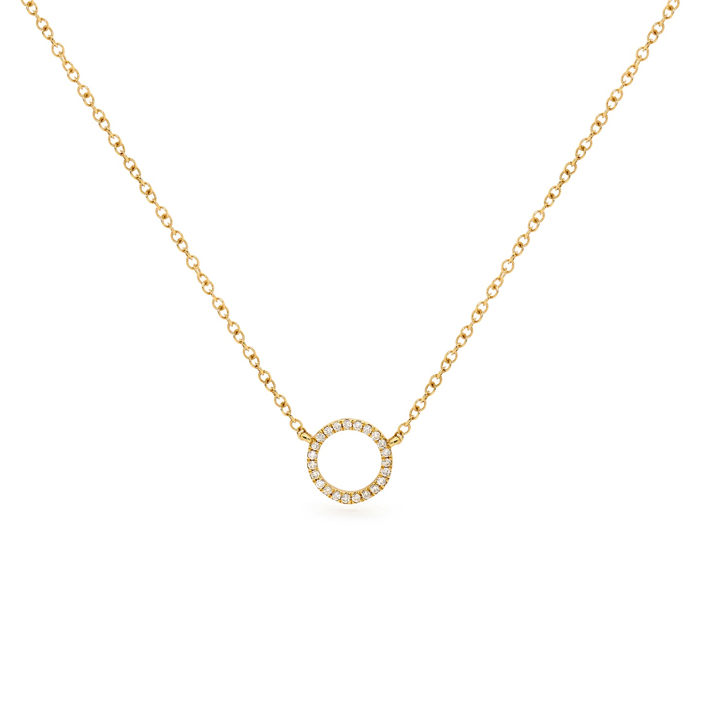 Round Halo Diamond Necklace