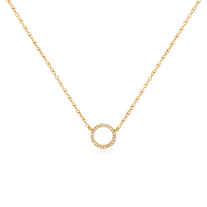 Round Halo Diamond Necklace