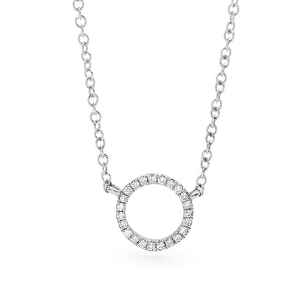 Round Halo Diamond Necklace