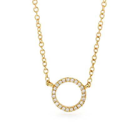 Round Halo Diamond Necklace