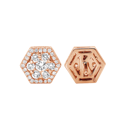 Diamond Hexagon Earrings