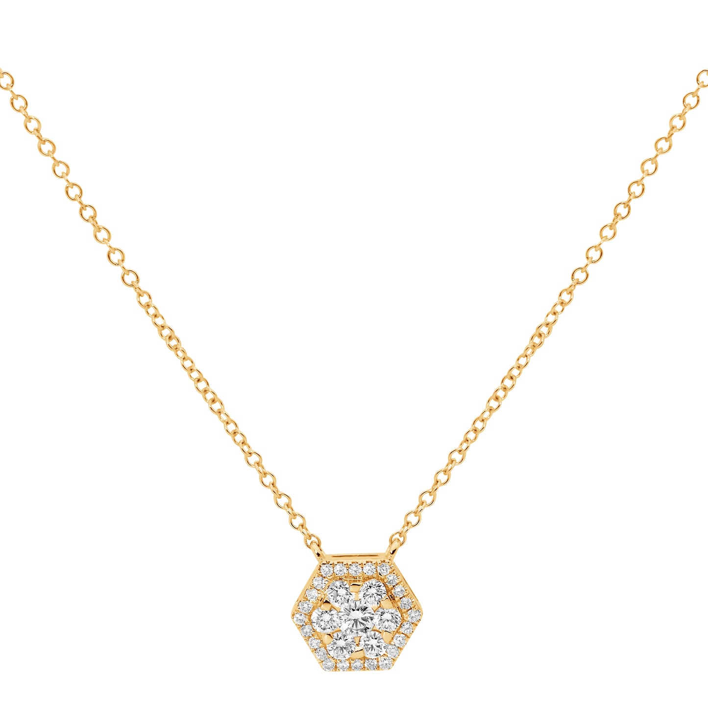 Diamond Hexagon Necklace