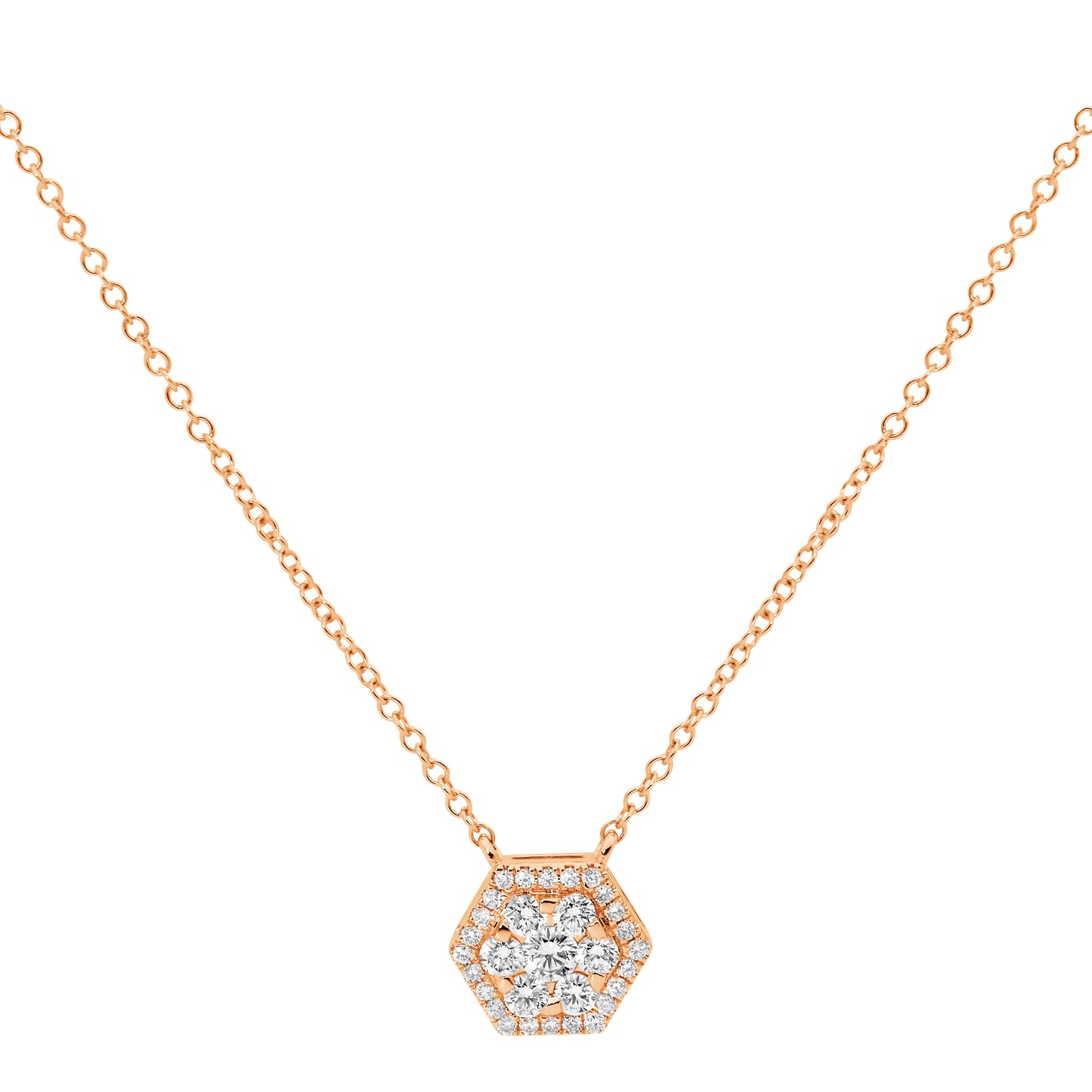Diamond Hexagon Necklace