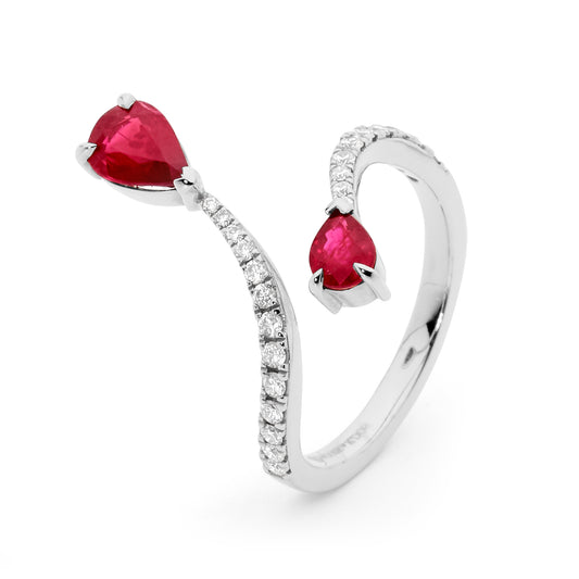 Refined Ruby & Diamond Statement Ring