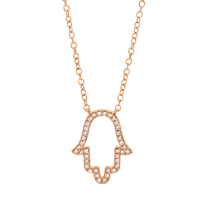Hand of Fatima  Silhouette Necklace