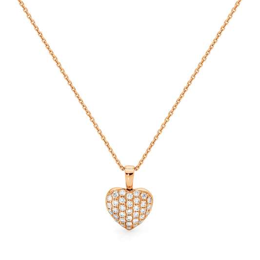 Pave Diamond Heart Pendant