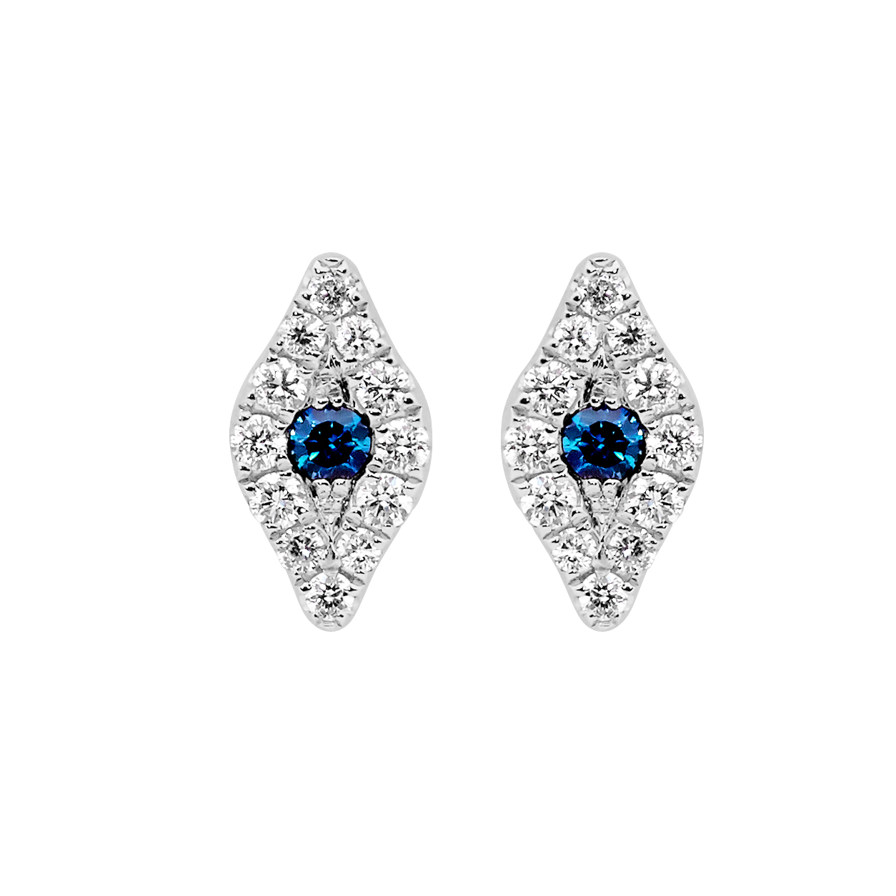 Evil eye stud earrings gold deals