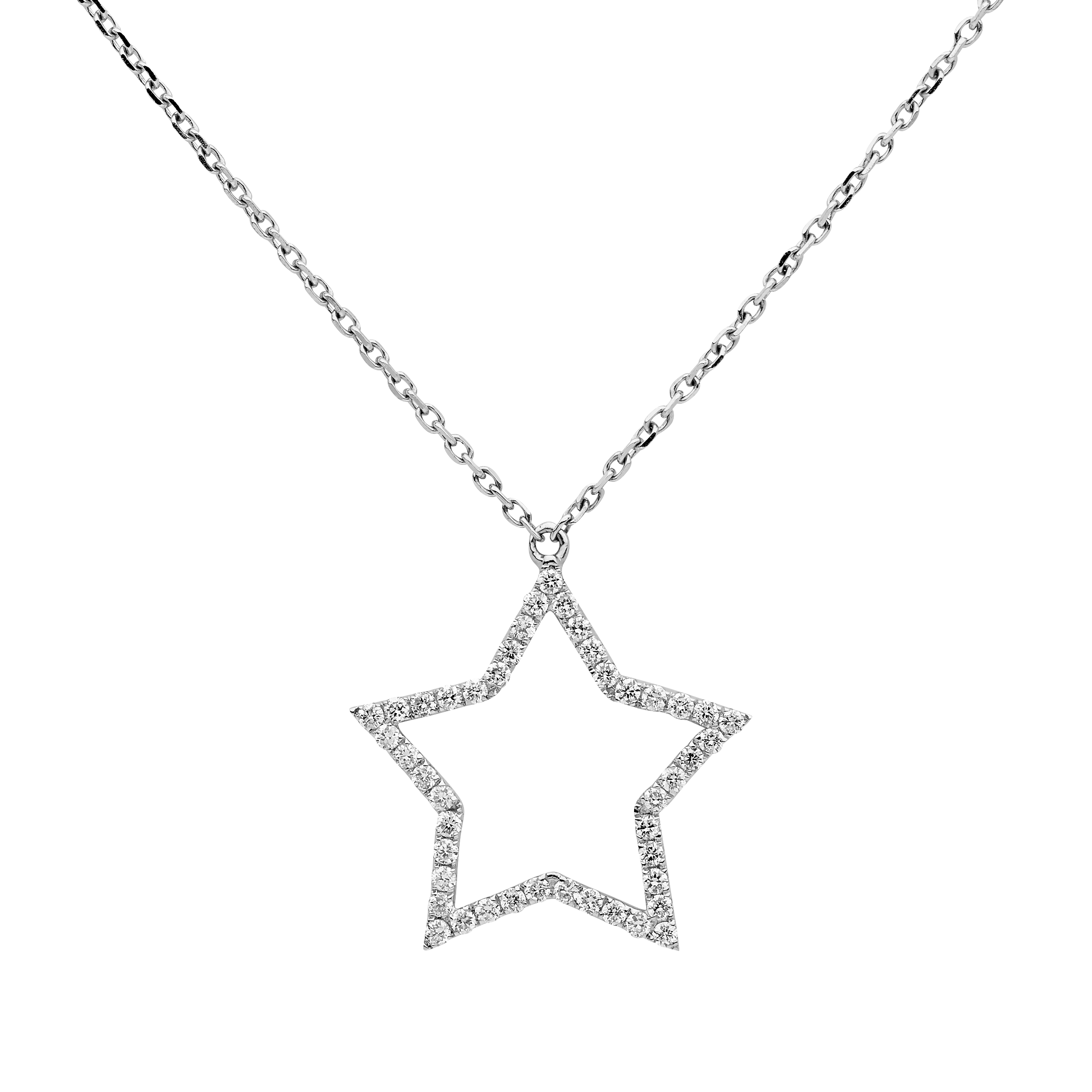 White gold star discount necklace
