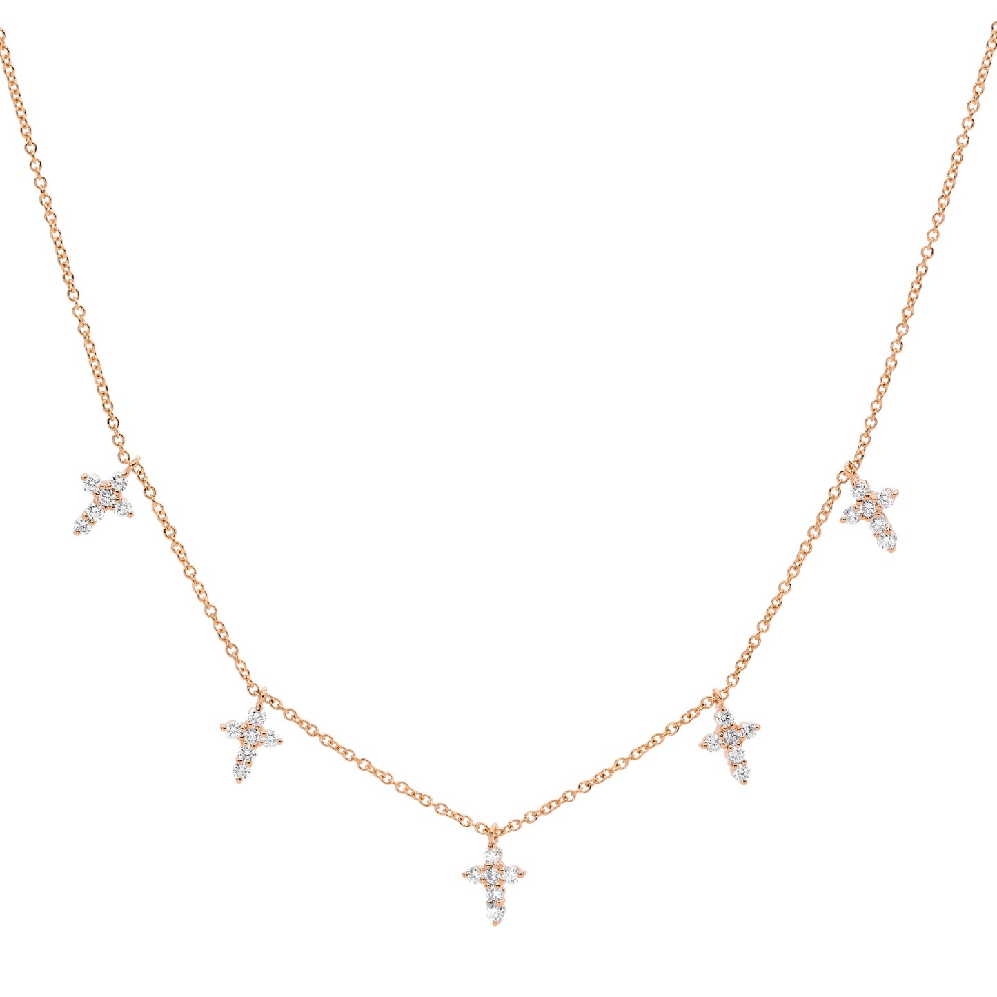 Diamond Cross Charm Necklace