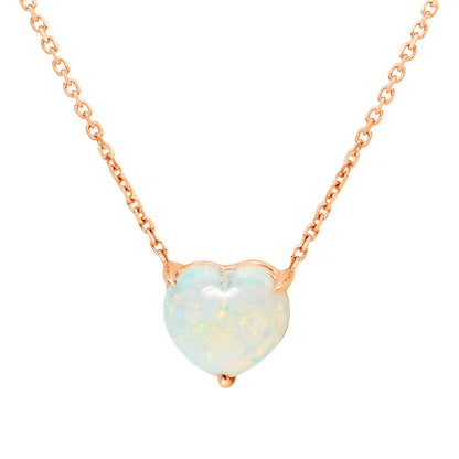Opal Heart Birthstone - October