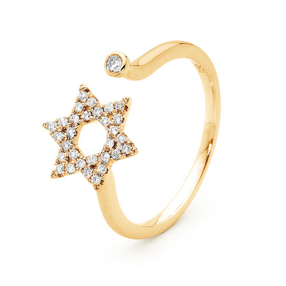 Star of David Diamond Ring