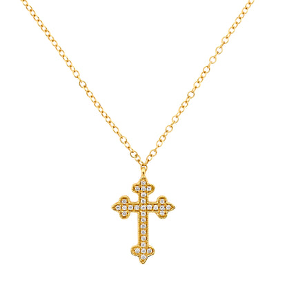Orthodox Cross Diamond Necklace