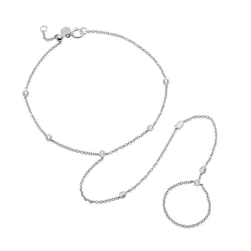 Diamond anklets 2025 white gold