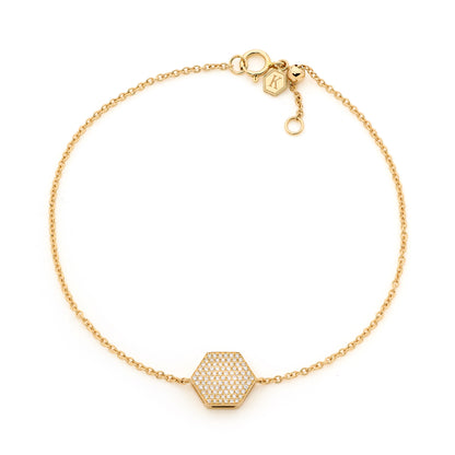 Pave Hexagon Bracelet